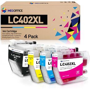 Compatible Ink Cartridge Replacement for Brother LC402XL Ink Cartridges LC402 XL for Brother MFC-J5340DW MFC-J6540DW MFC-J6740DW MFC-J6940DW Printer (4-Pack KCMY)
