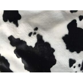 White Black Cow Velboa Faux Fur Fabric - Sold By The Yard - 58"/60"