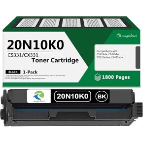 20N10K0 Black Toner Cartridge [1,800 Pages] Compatible CS331 Replacement for Lexmark 20N10K0 Toner Cartridge with CS331, CS431, CX331, CX431 Printer | CS331 CX331 Toner