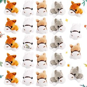 24 PCS 3.2 بوصة مصغرة حيوانات حصان ألعاب فخور حيوانات حصان الحصان يفضل سلسلة مفاتيح الحصان الصغيرة المحشو للمزرعة لحشو حقيبة جيدة ، 4 ألوان in Kuwait