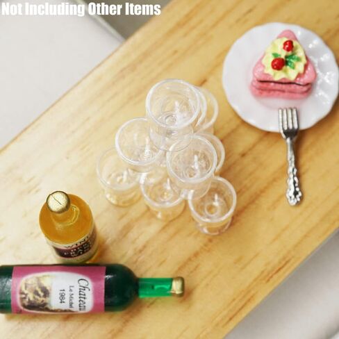 Odoria 1/12 Miniature Empty Wine Glasses Dollhouse Decoration Accessories, 12Pcs in Kuwait