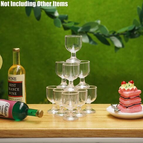 Odoria 1/12 Miniature Empty Wine Glasses Dollhouse Decoration Accessories, 12Pcs in Kuwait