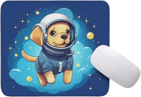 كلب رائد فضاء Mousepad في فضاء فأر PAD PAD عائم في الفضاء لمكتب مكتب العمل مكتب كمبيوتر كمبيوتر سطح المكتب لمحمول لعشاق الكلاب (Cocker Spaniel) in Kuwait
