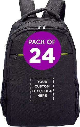 DISCOUNT PROMOS Custom Tempe Backpacks with Laptop Pocket Set of 6/12/24, Personalized Bulk Pack Bring Everywhere You Go Perfect for Travellers Employees and Everyday Use - Navy Blue in Kuwait