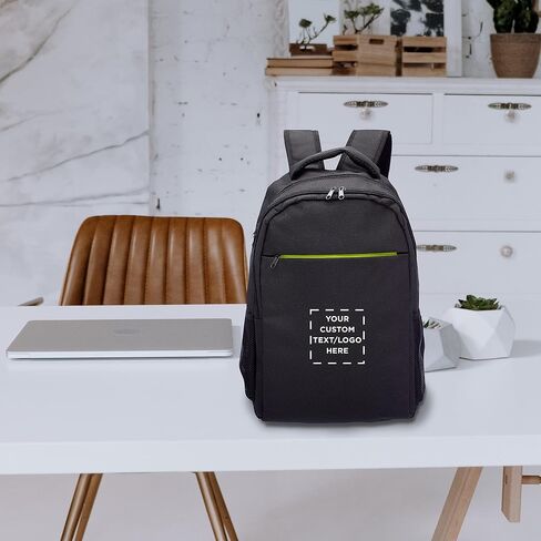 DISCOUNT PROMOS Custom Tempe Backpacks with Laptop Pocket Set of 6/12/24, Personalized Bulk Pack Bring Everywhere You Go Perfect for Travellers Employees and Everyday Use - Navy Blue in Kuwait