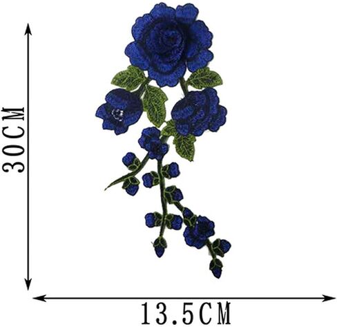 2pcs/مجموعة ثلاثية الأبعاد للزهور التطريز تصحيح للتنورة المسائية بقع طوق الدانتر in Kuwait