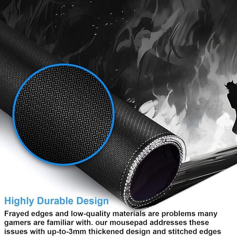 Large Gaming Mouse Pad, Retro Boho Carpet Rug Computer Desk Mat,Non-Slip Waterproof Rubber Base and Stitched Edges Desk Pad for Laptop Keyboard Office Home 35.4" x15.7 in Kuwait