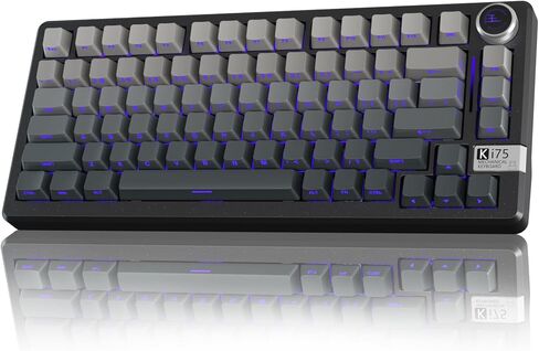x LEOBOG Hi75 لوحة مفاتيح ميكانيكية سلكية للألعاب، مثبتة على حشية قاعدة من سبائك الألومنيوم، 75% 81 مفتاحًا قابلة للتبديل السريع مع مقبض تبديل الوضع، لوحة مفاتيح مخصصة للألعاب بإضاءة خلفية RGB لأجهزة Win PC Mac in Saudi Arabia
