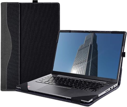 Laptop Cover Case for Lenovo IdeaPad Slim 3 14AHP10 /14IRH10 & for Lenovo IdeaPad Slim 5 14AHP10 /14IRH10 Sleeve,PU Leather Bag Notebook PC Protective Shell with Pen Holder (Navy Blue) in Saudi Arabia