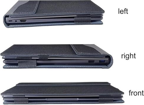 حالة الكمبيوتر المحمول لـ Dell New Latitude 5530 5520 Business Labtop 2-in-1 Case Case Latitude 5540 5550 Bag Laptop Bag ، 15.6 "Pu Leather Inner Cover (Dark Gray) in Kuwait