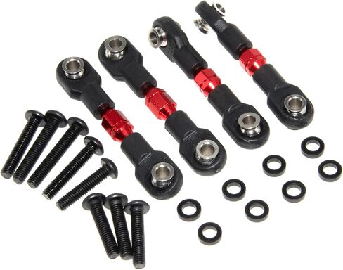 Pull Rod Linkage Compatible with 1/10 Traxxas 4-Tec Upgrade Drift Ford Mustang Replace Rc Car Aluminum Alloy Part Replace(Red) in Saudi Arabia