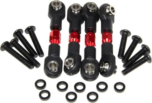 Pull Rod Linkage Compatible with 1/10 Traxxas 4-Tec Upgrade Drift Ford Mustang Replace Rc Car Aluminum Alloy Part Replace(Red) in Saudi Arabia