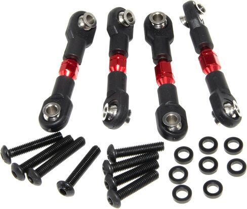 Pull Rod Linkage Compatible with 1/10 Traxxas 4-Tec Upgrade Drift Ford Mustang Replace Rc Car Aluminum Alloy Part Replace(Red) in Saudi Arabia