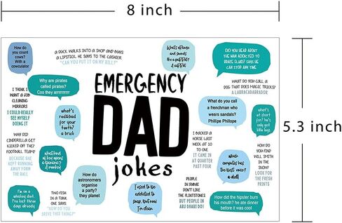 OJsensai Joke Fathers Day Card for Dad, Birthday Card for Dad, Emergency Extra Funny Joker Greeting Card for the Father's Day Gifts, Variety Joke Card for Father, Fathers Day Card from Daughter in Saudi Arabia