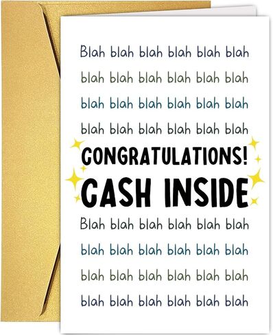 Funny Graduation Card for Him Her, Humorous Congratulations Cards for Graduate, High School College Congrats Grad Gift, Cash Inside in Saudi Arabia