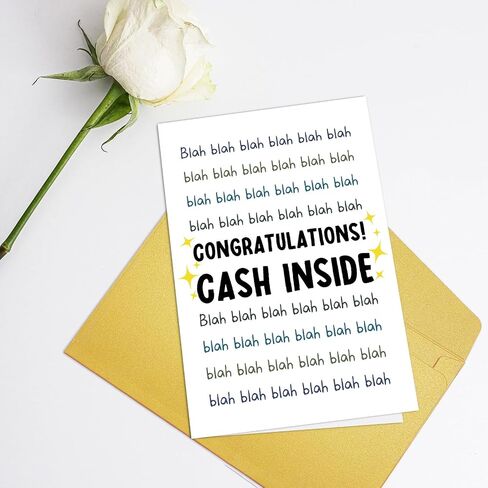 Funny Graduation Card for Him Her, Humorous Congratulations Cards for Graduate, High School College Congrats Grad Gift, Cash Inside in Saudi Arabia