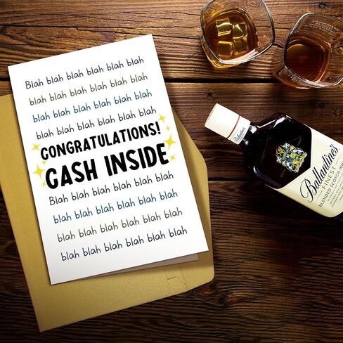 Funny Graduation Card for Him Her, Humorous Congratulations Cards for Graduate, High School College Congrats Grad Gift, Cash Inside in Saudi Arabia