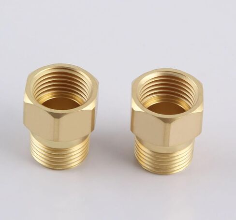 محول أنثى 1/2 بوصة، تركيبات تمديد أنابيب سداسية نحاسية 1/2 بوصة لصنبور الحوض/الدش، محول أنثى 1/2 بوصة ذكر إلى 1/2 بوصة مقاس 30/40/50 مم، تركيب الأنابيب النحاسية بشريط تفلون ، عبوة من 3 قطع in Kuwait