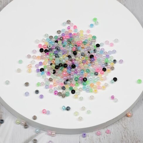 2 مم 12/0 حبات بذرة - 16800pcs حبات زجاجية كبيرة مع صندوق تخزين ، 24 لونًا (700 ٪ لكل منهما) لصنع المجوهرات ، الحرف اليدوية ، ملحقات الملابس ، الديكور المصنوع يدويًا in Kuwait
