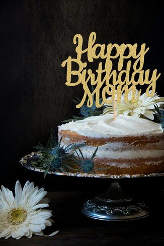 Glitter Gold Gold's & Birthday Cake Topper - أفضل أمي على الإطلاق ، عيد أم سعيد in Kuwait