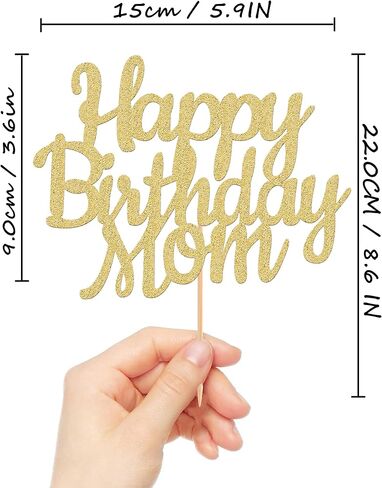 Glitter Gold Gold's & Birthday Cake Topper - أفضل أمي على الإطلاق ، عيد أم سعيد in Kuwait