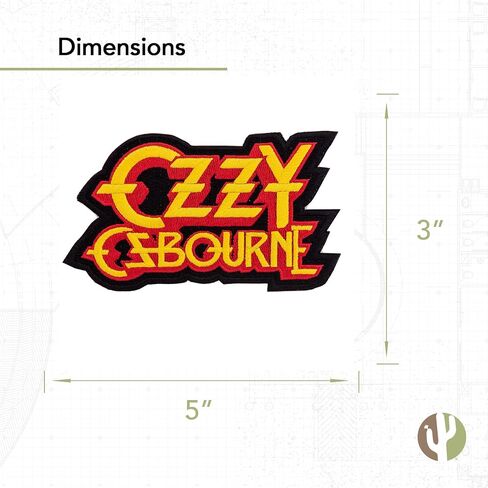 تصحيح الصبار الصحراوي Ozzy Osbourne - الحديد المطرز على/خياطة على التزيين للسترة والسترات ، حقائب الظهر ، الحقائب ، القبعات والمعدات التكتيكية - (التصميم 1) (5 بوصات) in Kuwait