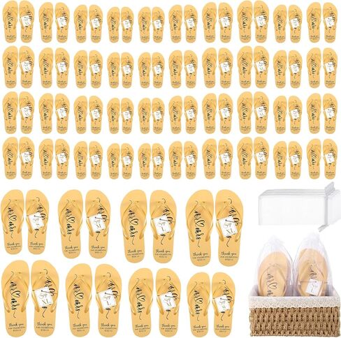 48 Pairs Bulk Flip Flops for Wedding Guest Wedding Sandals Wedding Flip Flops Hotel Guest Spa Slippers with Size Cards Organza Bags White Bridesmaid Slippers for Wedding Pool Party in Saudi Arabia