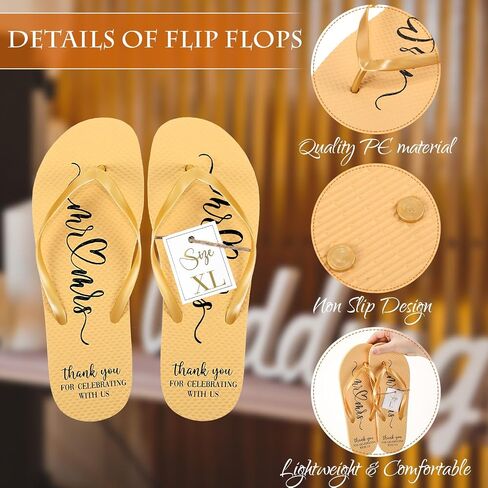48 Pairs Bulk Flip Flops for Wedding Guest Wedding Sandals Wedding Flip Flops Hotel Guest Spa Slippers with Size Cards Organza Bags White Bridesmaid Slippers for Wedding Pool Party in Saudi Arabia