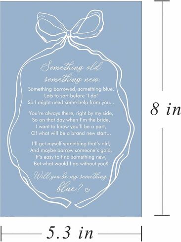 Will You Be My Something Blue? Unique Bridesmaid Proposal Card, Something Blue Bridal Party Ask Card, Non Traditional Wedding Gift in Saudi Arabia
