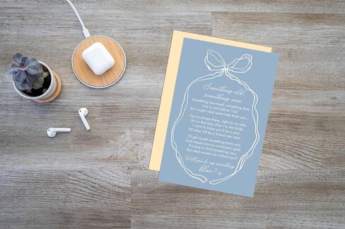 Will You Be My Something Blue? Unique Bridesmaid Proposal Card, Something Blue Bridal Party Ask Card, Non Traditional Wedding Gift in Saudi Arabia
