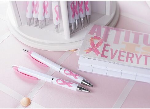 Fun Express Pink Ribbon Breast Cancer Awareness Grip Pens (set of 24) Awareness Supplies in Saudi Arabia