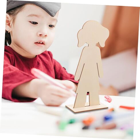 NUOBESTY 20pcs People Wooden Slices Wooden Human Cutouts Chips Blank People Cutouts Labels Fragments Human Crafts in Saudi Arabia
