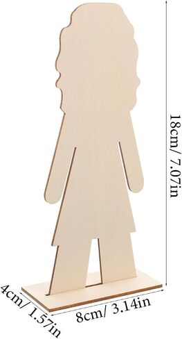 NUOBESTY 20pcs People Wooden Slices Wooden Human Cutouts Chips Blank People Cutouts Labels Fragments Human Crafts in Saudi Arabia