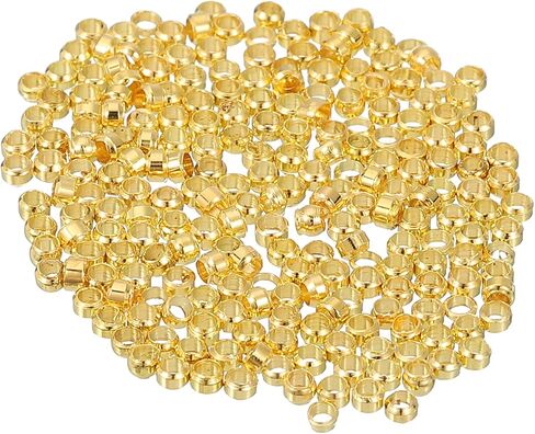 UXCELL 800PCS Round Crimp Beads ، 1.5 ملم فاصل المعادن الفضفاض in Saudi Arabia