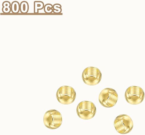 UXCELL 800PCS Round Crimp Beads ، 1.5 ملم فاصل المعادن الفضفاض in Saudi Arabia