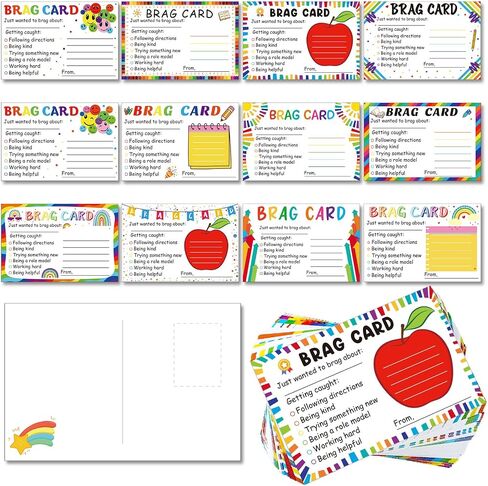 Eersida 120 Pcs Teacher Mail Cards to Parents Brag Cards Good Behavior Incentive Motivational Postcards Positive Notes Home Teacher Supplies Elementary Kindergarten Classroom Must Haves in Saudi Arabia