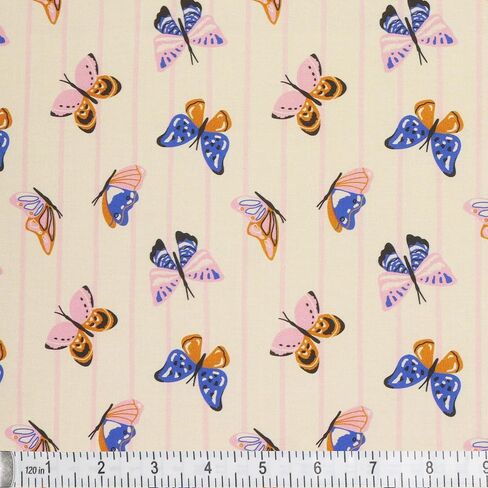 Sugar Petals Floral Fabric by The Yard – Premium Cotton | Petal & Flutter Collection – Coordinated Floral & Butterfly Print Collection for Quilting, Sewing, and Crafts (1 Yard pre Cut) in Kuwait