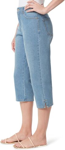 Gloria Vanderbilt Women's Amanda Capri Jean, Jade Breeze-Rivets, 14 Petite in Saudi Arabia