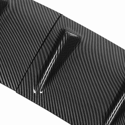 aqxreight Upgrade Your Vehicle with a 3 Pcs Chassis Deflector Universal Black Rear Lip Fin Spoiler Wing Splitter Diffuser (Bright Black) in Saudi Arabia