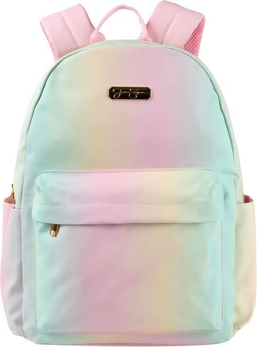 Jessica Simpson Women’s Designer Laptop Backpack with Side Pockets, Padded Straps | Classic Modern Backpack for Women (Ombre Rainbow), Large in Saudi Arabia