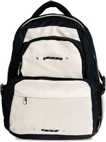 Teclado Backpack Casual Simple Style 16.9 Inch Retro Bookbags Lightweight Laptop Bag Travel Daypacks (Blue) in Kuwait