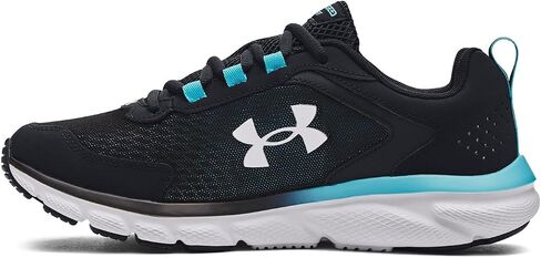 Under Armour Men's Charged Assert 9, (009) Black/Blue Surf/White, 8, US in Saudi Arabia