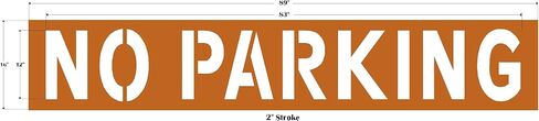 APS 12" NO Parking Stencils for Lots, Curbs, Garages | Reusable Lot Stencils for Pavement Markings | All Surface Parking Stencil | Made in USA with Recycled Cardboard in Saudi Arabia