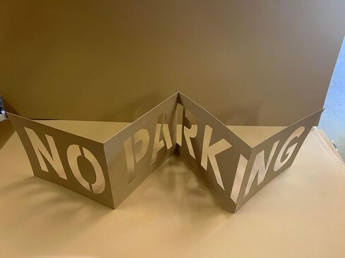 APS 12" NO Parking Stencils for Lots, Curbs, Garages | Reusable Lot Stencils for Pavement Markings | All Surface Parking Stencil | Made in USA with Recycled Cardboard in Saudi Arabia
