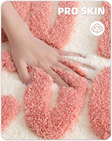 Color&Geometry Peachy Clean Bath Mat: Cute & Funny Bathroom Rugs - Non Slip & Machine Washable & Absorbent Bathmat - Apartment Decor Aesthetic - 24" X 36" in Saudi Arabia