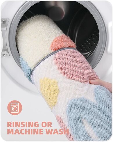 Color&Geometry Peachy Clean Bath Mat: Cute & Funny Bathroom Rugs - Non Slip & Machine Washable & Absorbent Bathmat - Apartment Decor Aesthetic - 24" X 36" in Saudi Arabia