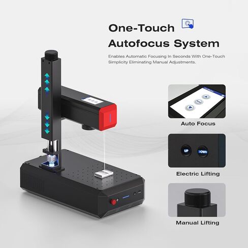 SPANCER B6 60W JPT MOPA FIBER LASER ENGRAVER ، شاشة التركيز التلقائي ، نقاش ليزر محمول ، علامات بالألوان ، 150 مم × 150 مم ، متوافق مع Lightburn ، ليزر للمعادن والبلاستيك ، المجوهرات in Kuwait