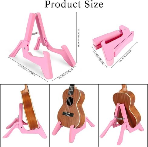 EASTROCK Folding Ukulele Stand ABS Stand for Mandolins/Violins Adjustable Portable Instrument Stand for Ukulele Accessories Mini Guitar Stand for Small Musical Instruments Concert Soprano/Tenor Ukulele/Banjo in Saudi Arabia