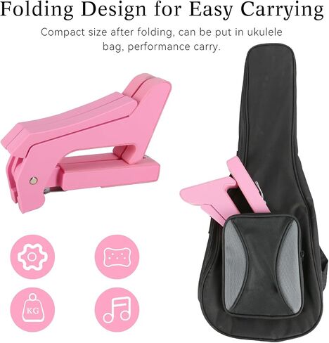 EASTROCK Folding Ukulele Stand ABS Stand for Mandolins/Violins Adjustable Portable Instrument Stand for Ukulele Accessories Mini Guitar Stand for Small Musical Instruments Concert Soprano/Tenor Ukulele/Banjo in Saudi Arabia
