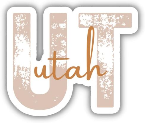 Utah State Travel Sticker, Multiple Colors, UT State Code, Vinyl Laptop Water Bottle Planner Journal Places I've Been, Luggage Decal (Green) in Saudi Arabia